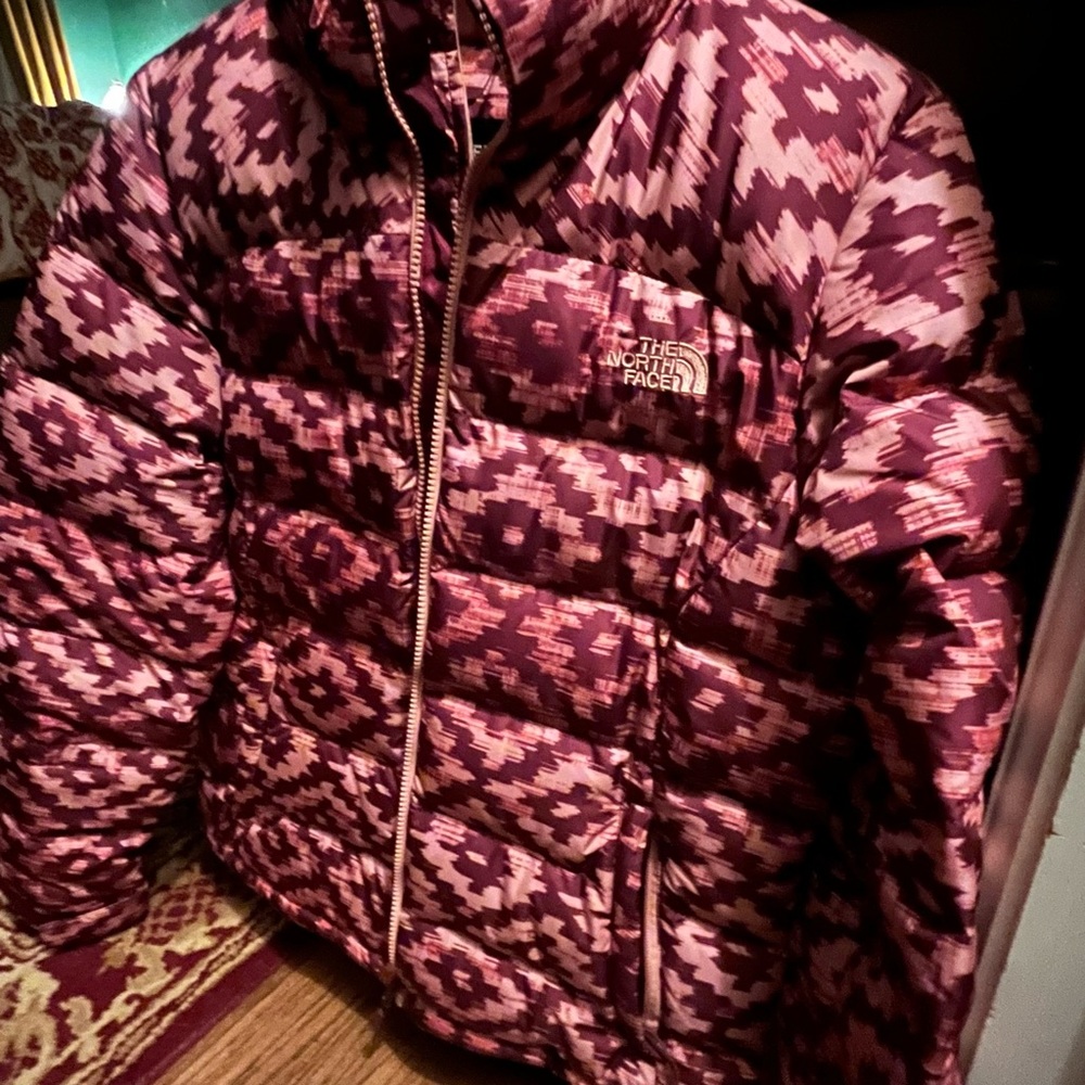 Pink Aztec Pattern North Face Jacket - image 2
